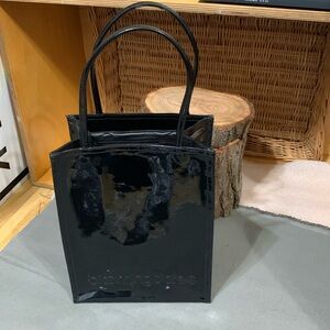 Bloomingdale’s  Small Black Vinyl  Plastic  Tote